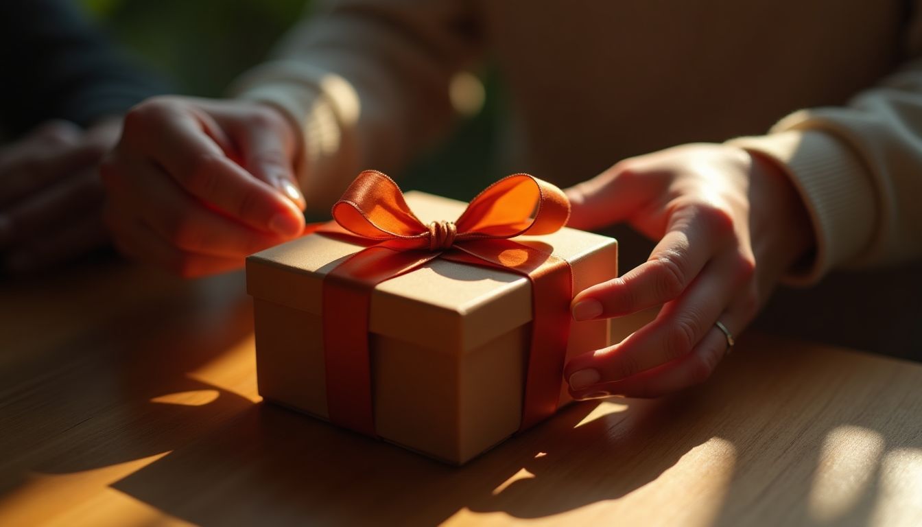 Two hands gently re-tying a ribbon between them in warm light — family repair and trust
